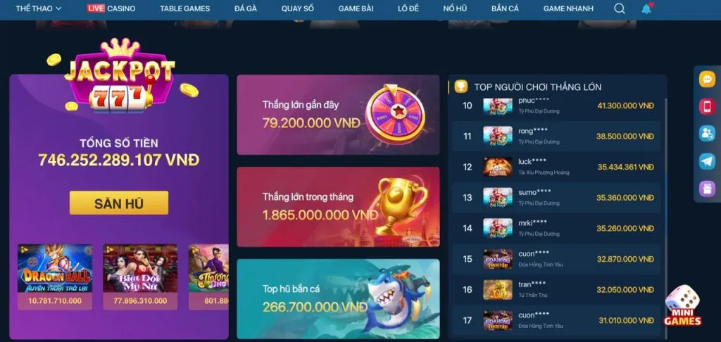 Kho trò chơi vg99 nổ hũ